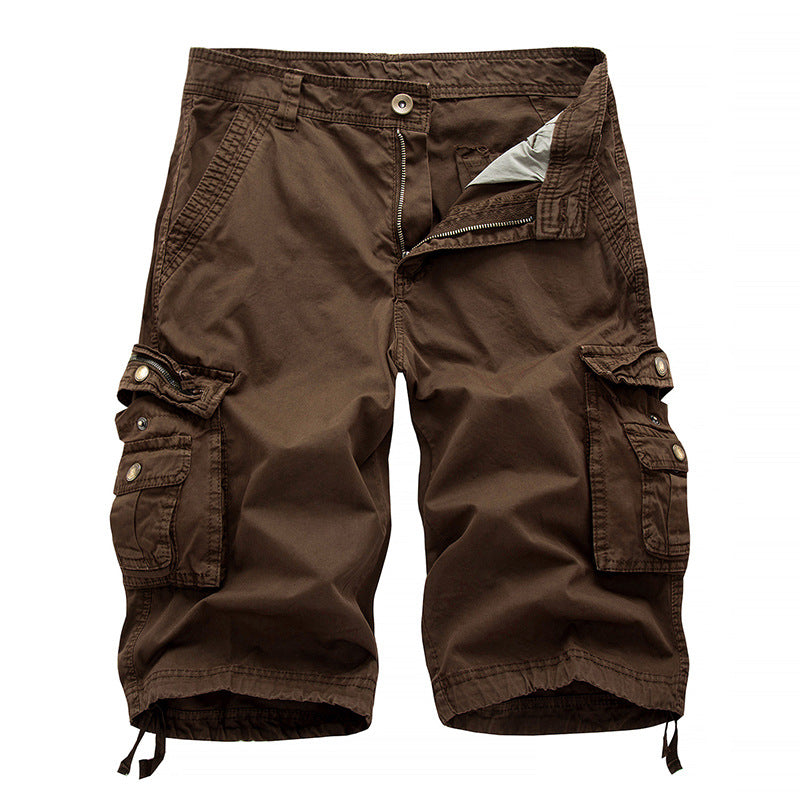 Multi Pocket Relaxed Fit Cargo Shorts