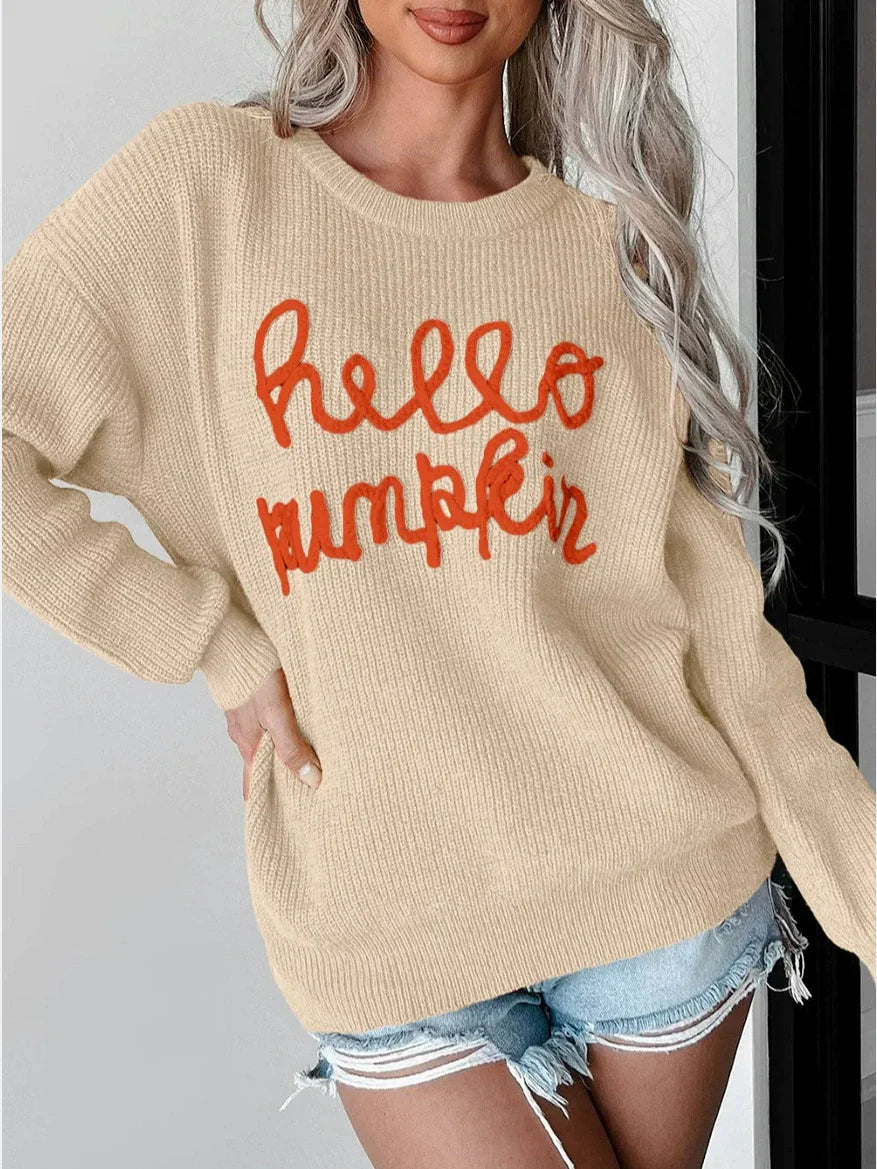 Ribbed Wool Blend Relaxed Fit Sweater