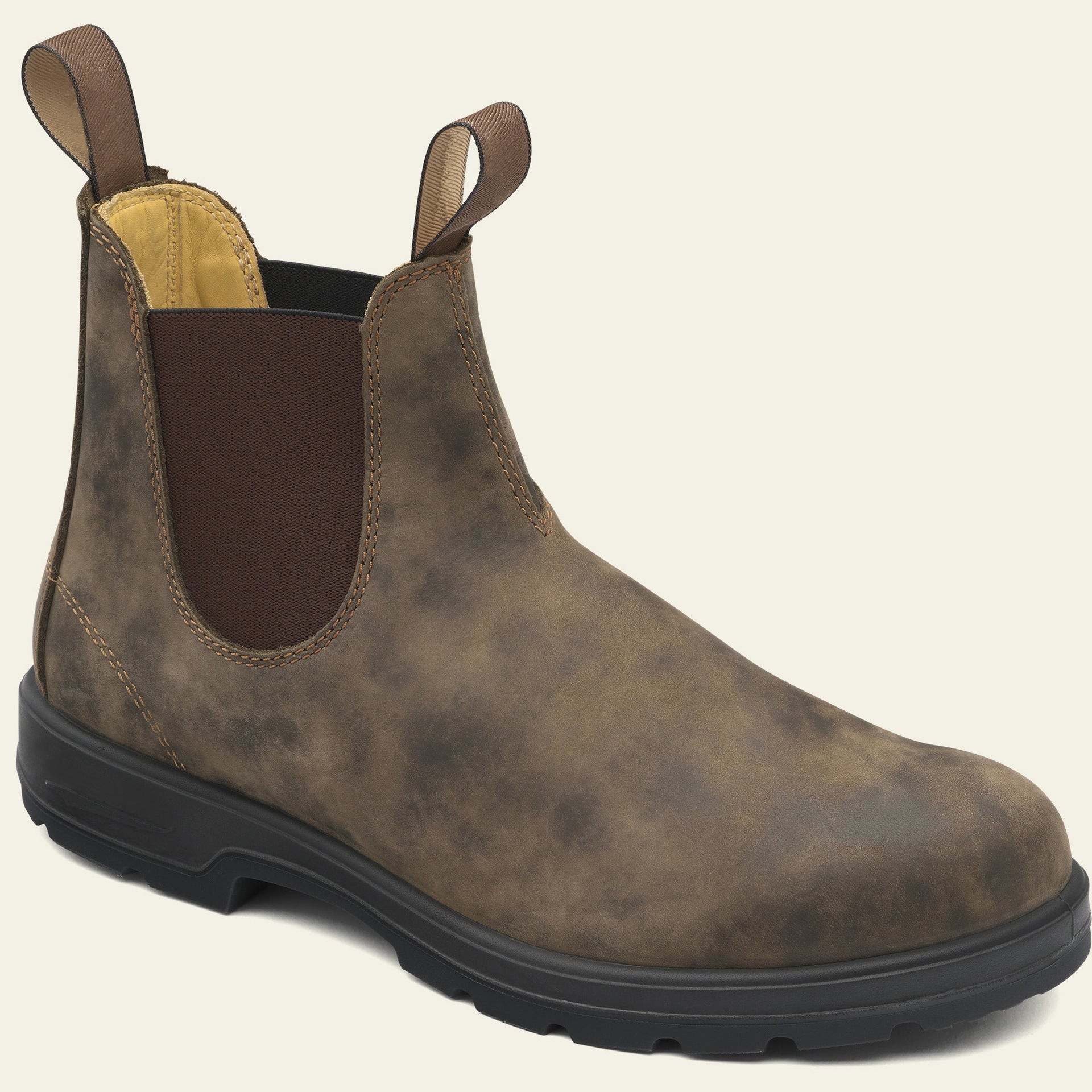 Unisex Chelsea Boots – Leather – Ankle-high – Slip-on – Elastic Panels – Durable Sole