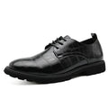 Men's Shoes – Oxford Design – Crocodile Embossed Leather – Lace-Up Closure – Formal Look