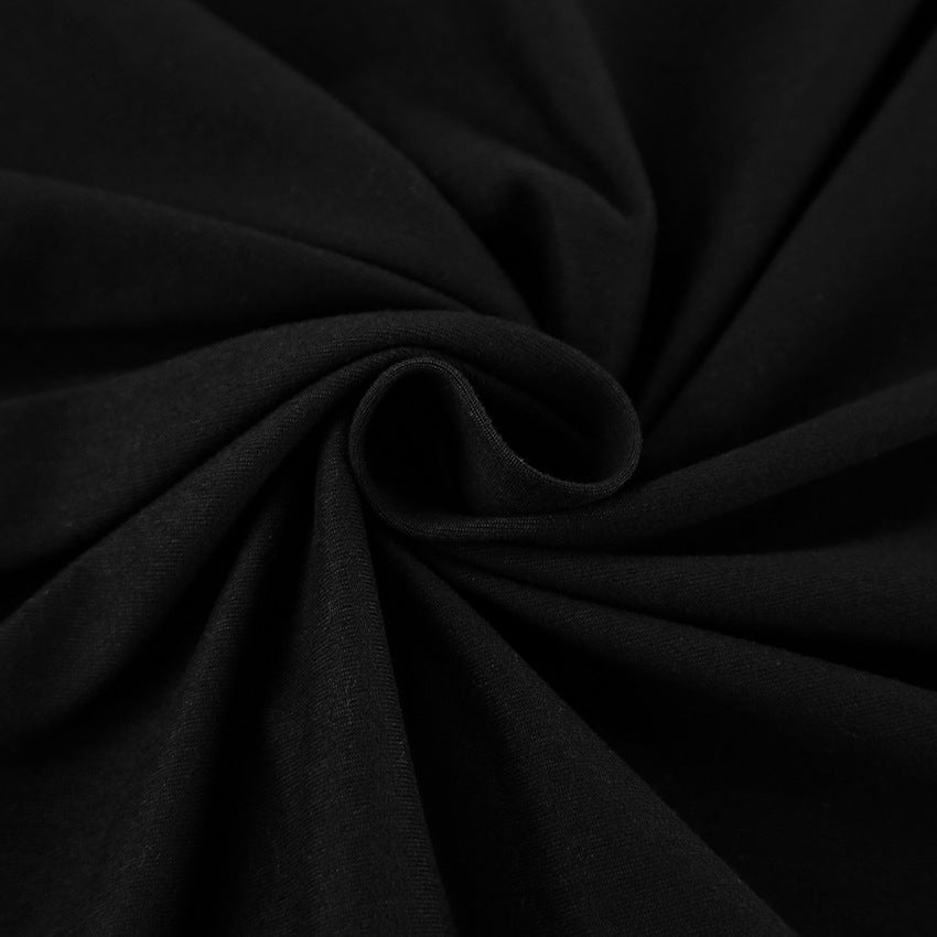 Dress for women – A-line cut – Slim fit – Cross strap – Long sleeves