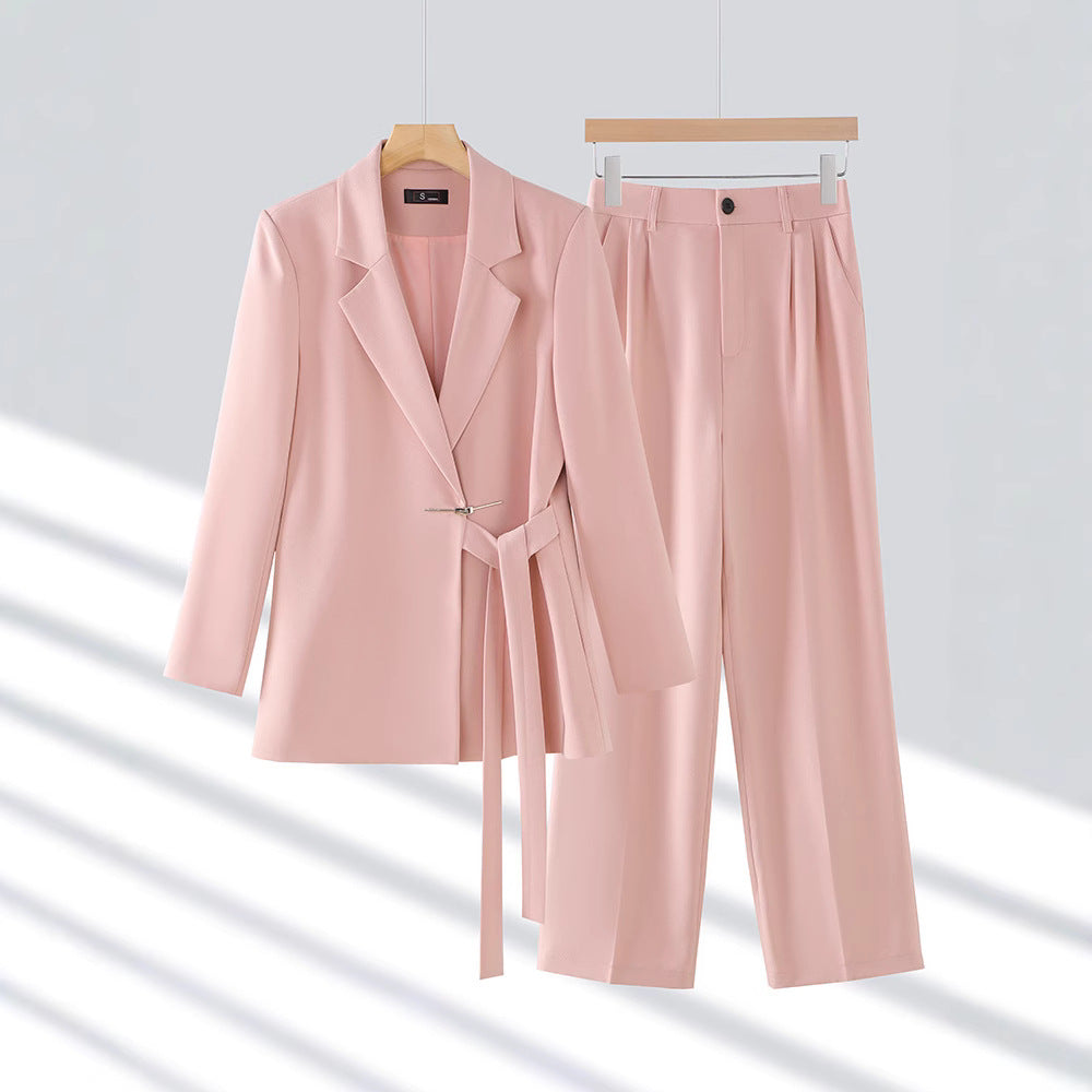 Tailored Fit Belted Blazer Set