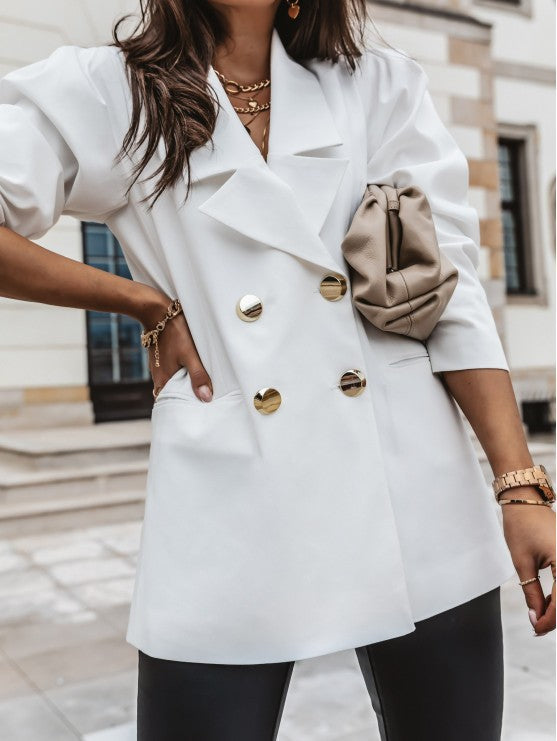 Tailored Puff Sleeve Structured Fit Blazer
