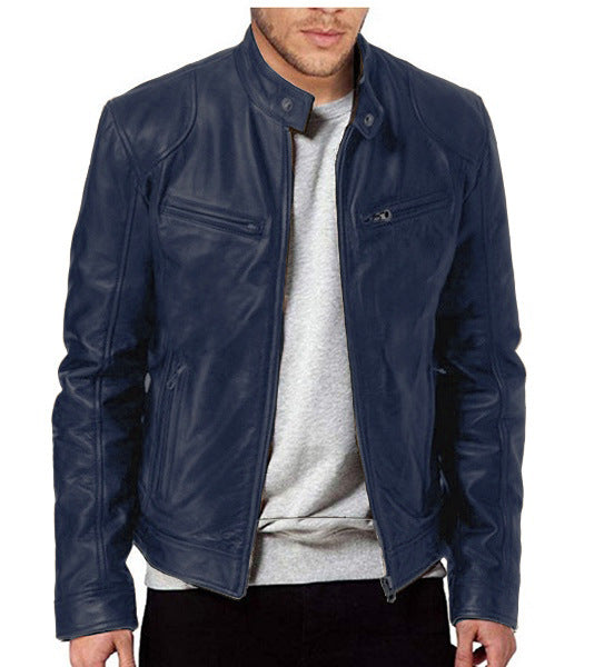 Genuine Leather Slim Fit Biker Jacket