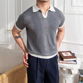 Men's polo shirt – Knitted cotton – Regular fit – Short sleeves with ribbed edge