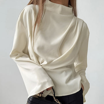 Chiffon Elegant Draped Fit Blouse