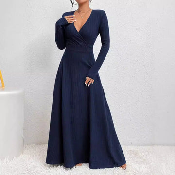 Soft Knit Fit-and-Flare Maxi Dress