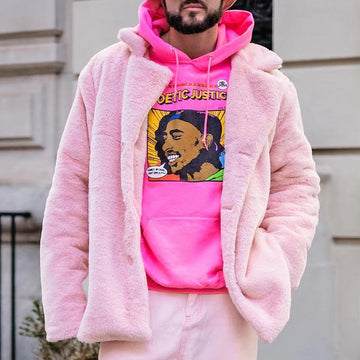 Plush Oversized Open Front Cardigan Coat