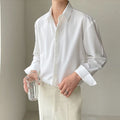 Men's Shirt – Slim Fit – Long-Sleeved – Hidden Button Closure – Light Stretch Material