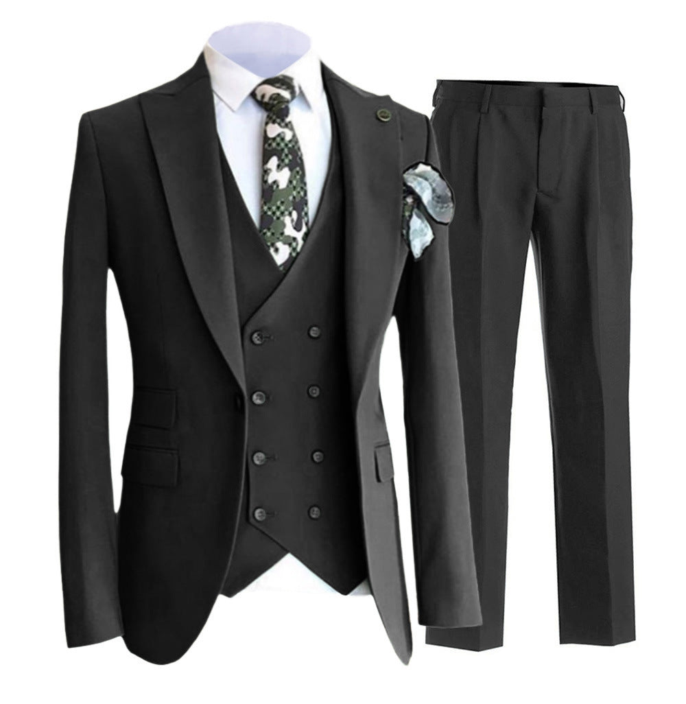 Slim Fit Double Breasted Peak Lapel Vest