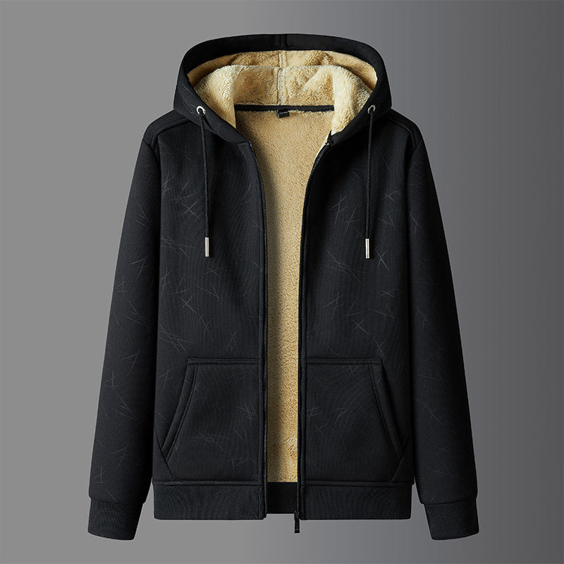 Sherpa Lined Full Zip Hoodie Jacket