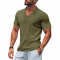 Men's Polo T-Shirt – V-Neck – Relaxed Fit – Breathable Cotton – Minimalist Style