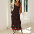Dress for Women – Maxi – Bohemian Fit – V-Neck – Light and Breathable – Floral Print