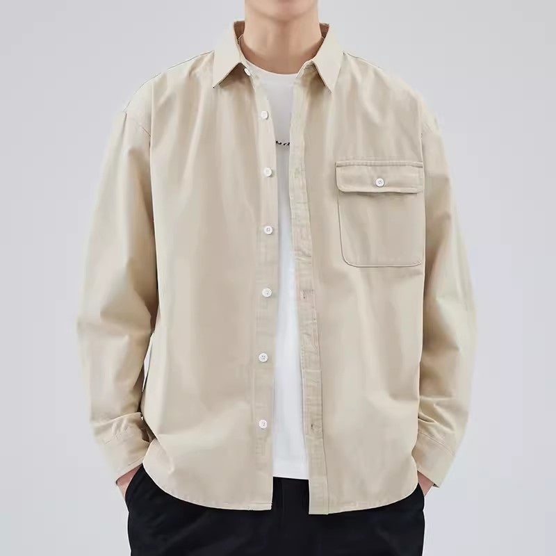 Men's Shirt – 100% Cotton – Relaxed Fit – Long Sleeves – Classic Design