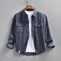 Men's Shirt – Relaxed Fit – Light Cotton – Striped – Long-Sleeved – Casual