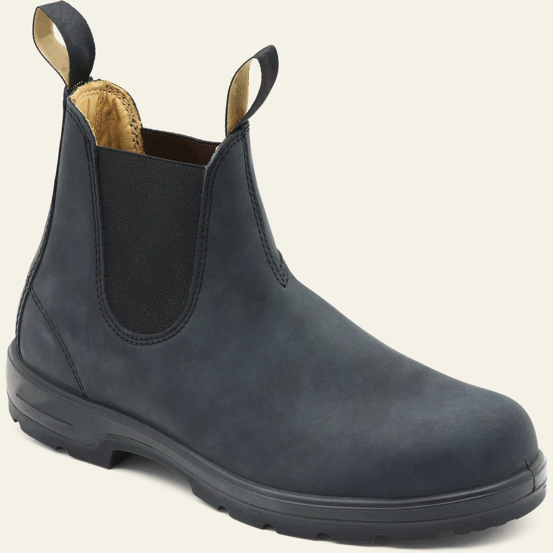 Unisex Chelsea Boots – Leather – Ankle-high – Slip-on – Elastic Panels – Durable Sole