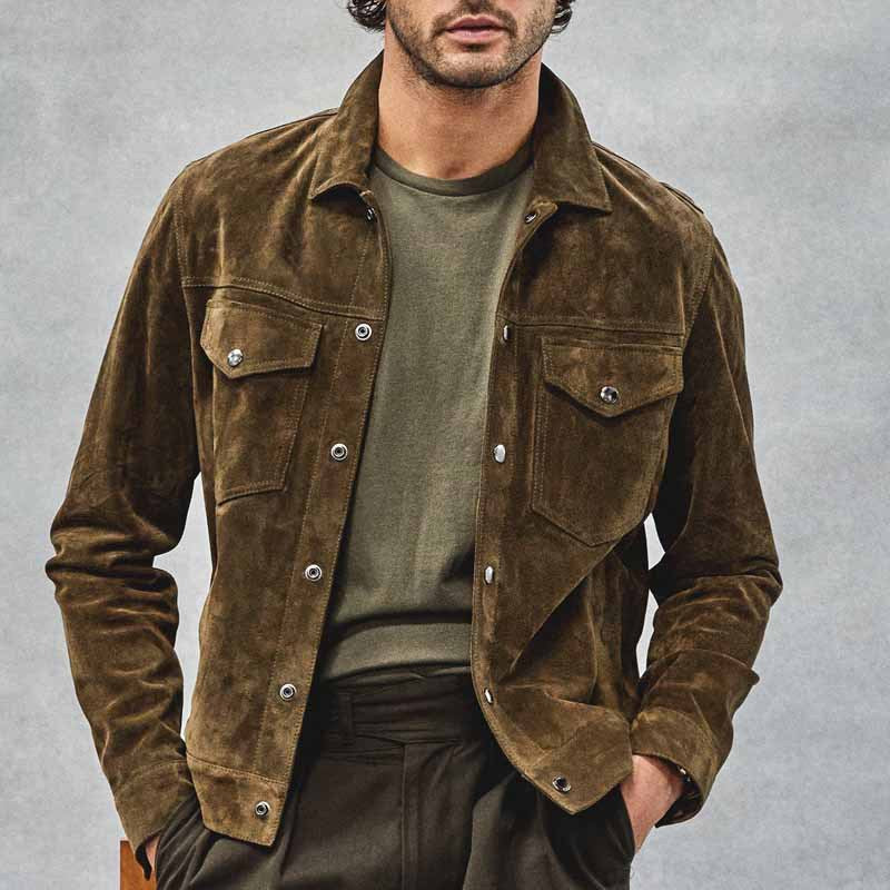 Men's Jacket in Corduroy – Regular Fit – Button Closure – Chest Pockets – Classic Cut