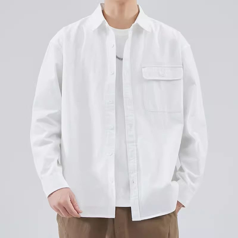 Men's Shirt – 100% Cotton – Relaxed Fit – Long Sleeves – Classic Design