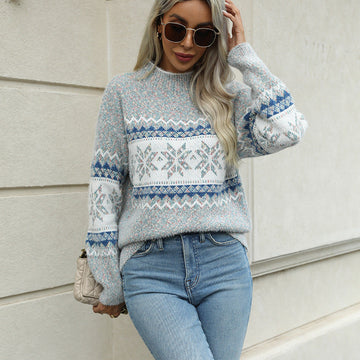 Fair Isle Oversized Knit Sweater