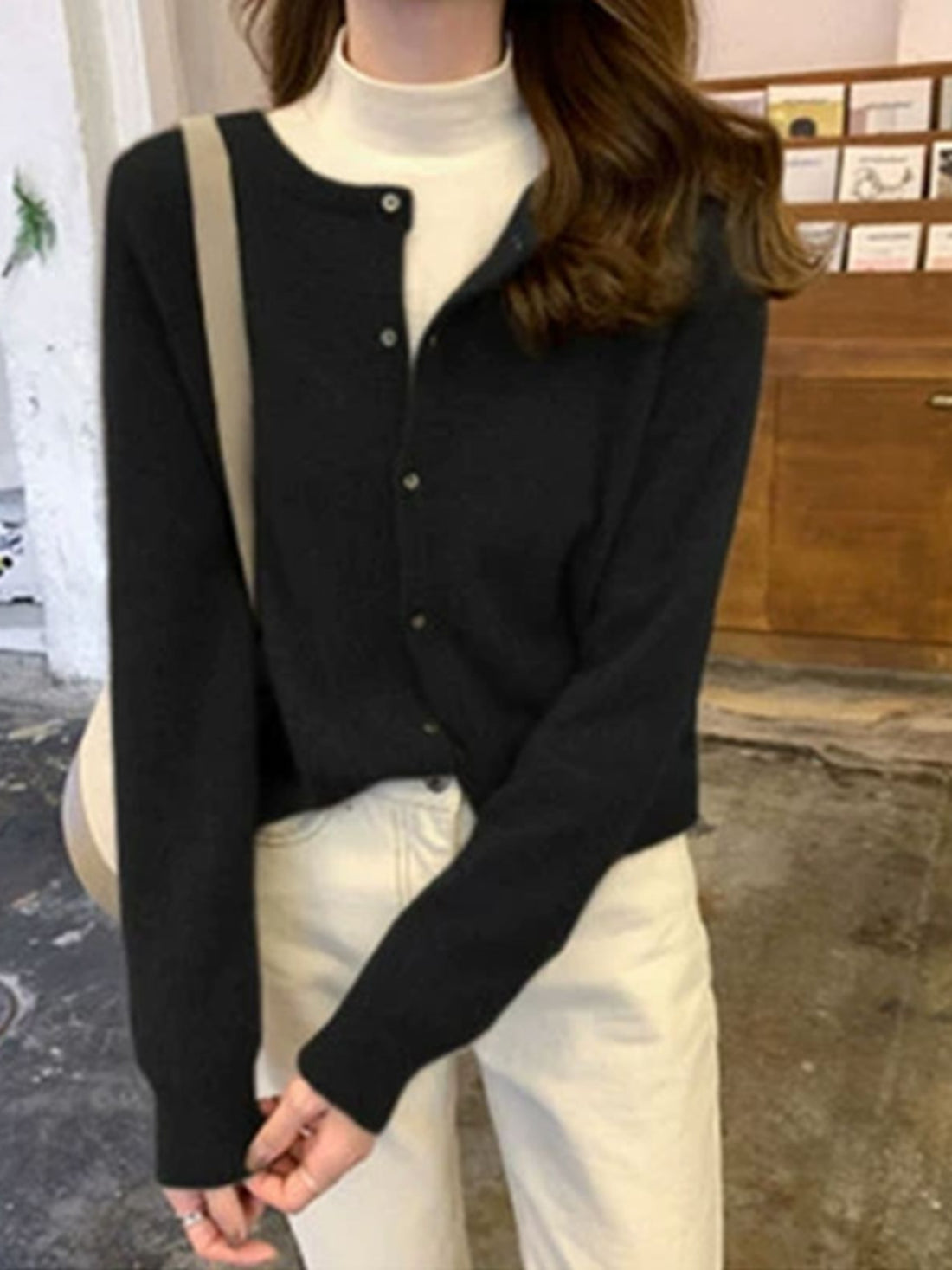 Soft Knit Relaxed Fit Ribbed Cardigan