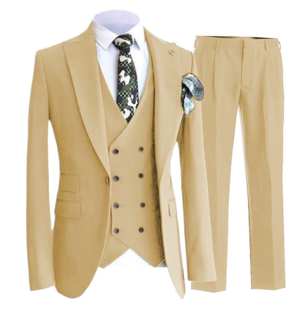 Slim Fit Double Breasted Peak Lapel Vest