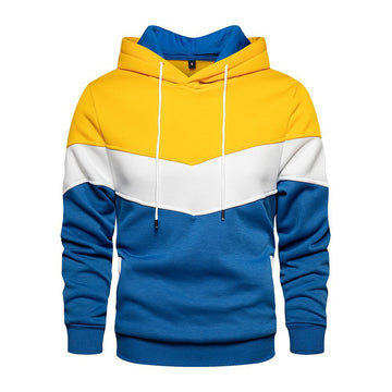 Colorblock Loose Fit Hooded Sweatshirt