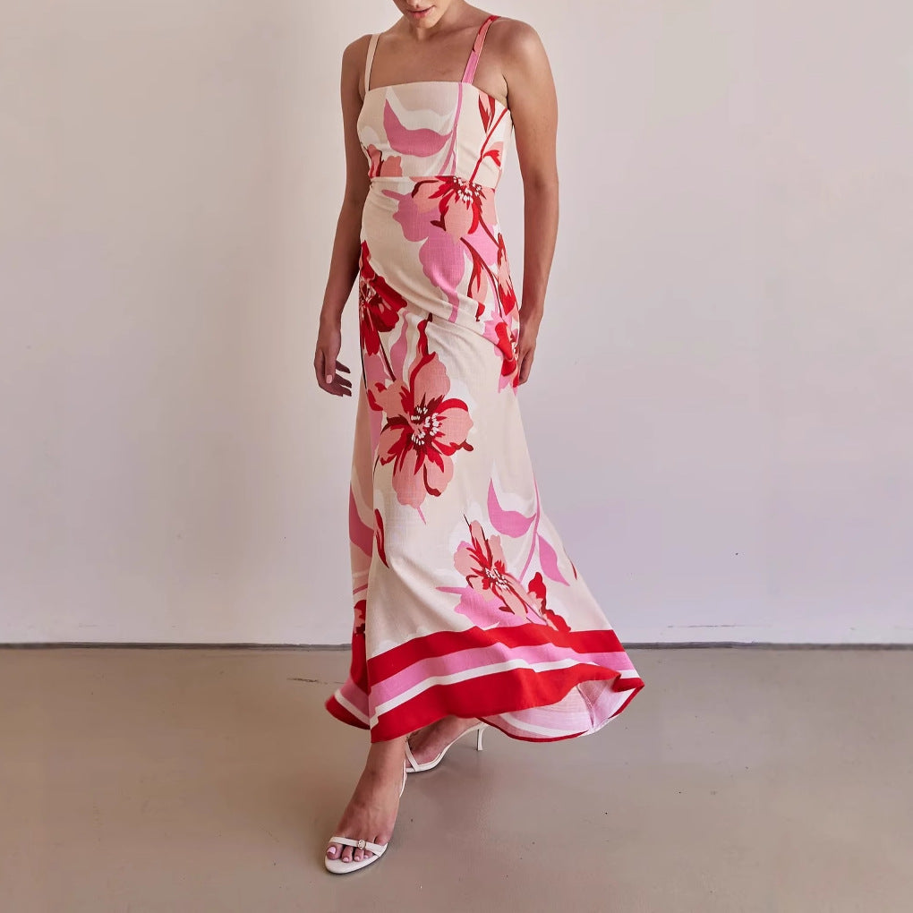 Light Breathable Floral Print Maxi Dress