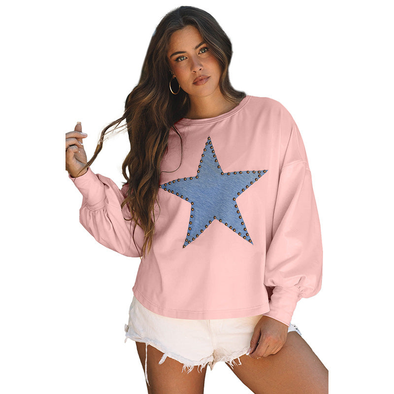 Star Stud Relaxed Fit Sweatshirt
