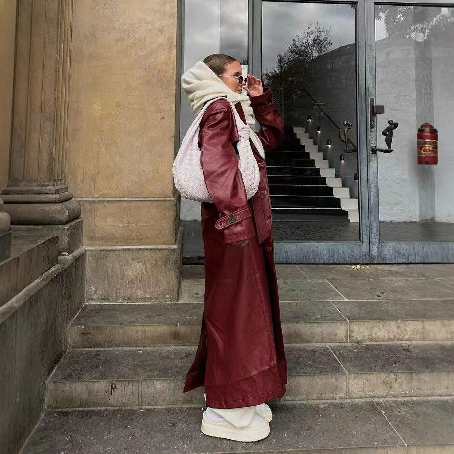 Mid-Length Belted Trench Coat