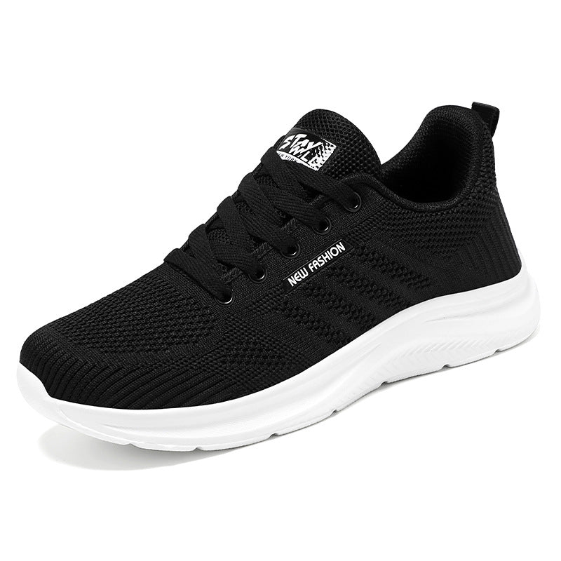 Women's Running Shoes – Breathable Knitted Upper – Lightweight – Low Shaft – Lace-Up Closure