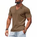 Men's Polo T-Shirt – V-Neck – Relaxed Fit – Breathable Cotton – Minimalist Style