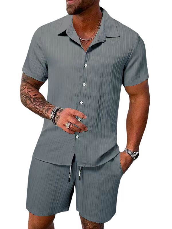 Cotton Blend Relaxed Fit Button Down Shirt