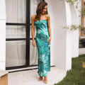 Women's Maxi Dress – Satin – Strapless – Slim Fit – Evening Wear Elegant Style