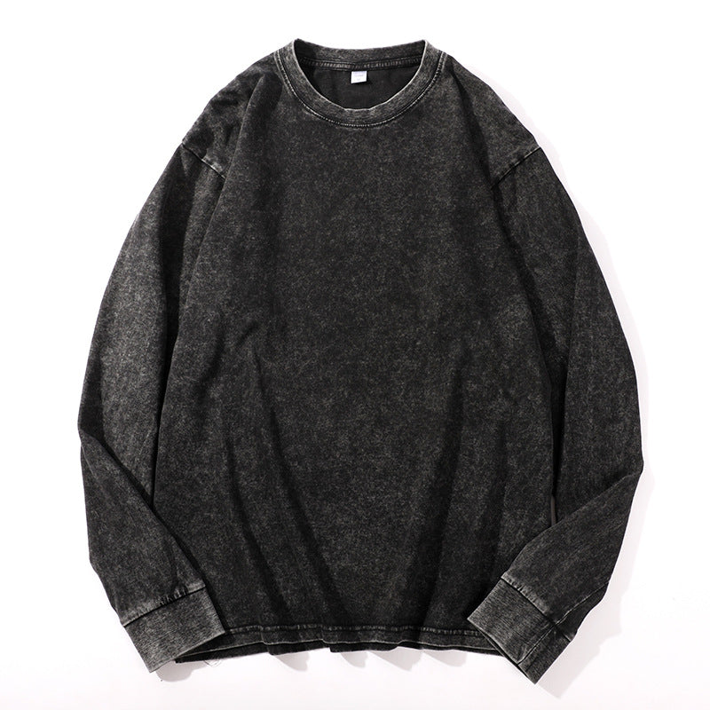Relaxed Crew Neck Sweatshirt in Cotton Blend