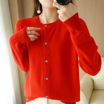 Soft Knit Relaxed Fit Ribbed Cardigan