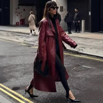 Mid-Length Belted Trench Coat