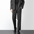 Men's trousers – Wool blend – Slim fit – Flat front – Full length formal wear