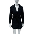 Women's Blazer – Slim Fit – Waistband – V-Neck – Long Sleeves – Mid-Length – Tailored