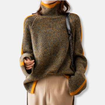 Oversized Soft Wool Turtleneck Pullover Sweater
