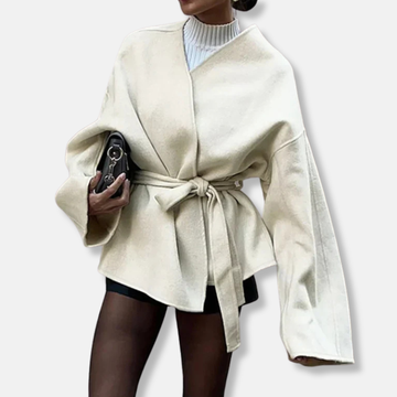 Oversized Belted Wool Feel Wrap Coat