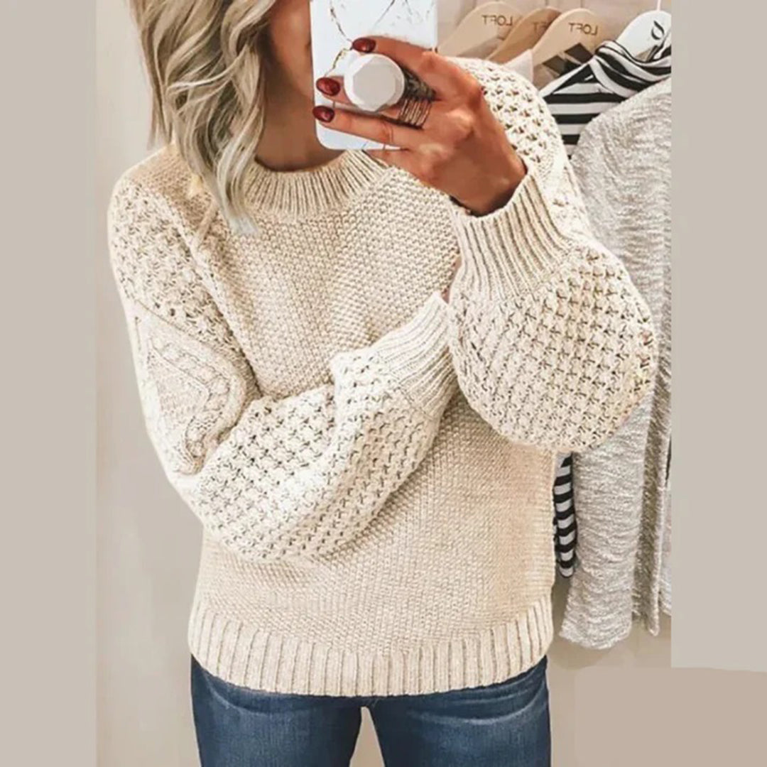 Voluminous Sleeve Chunky Knit Sweater