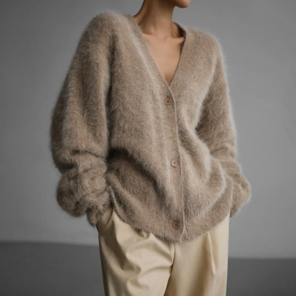 Soft Fluffy Oversized Knit Cardigan
