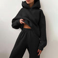 Women's Jogging Set - Oversized Fit - Hood & Elastic Waist - Soft Cotton