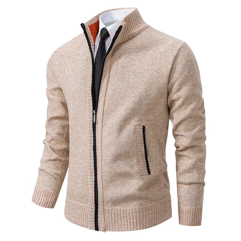 Men's Fleece Vest – Slim Fit – Stand Collar – Zipper – Soft Warm Layer-On-Layer Style