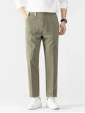 Men's Trousers – Slim Fit – Lightweight Fabric – Full Length – Business Casual