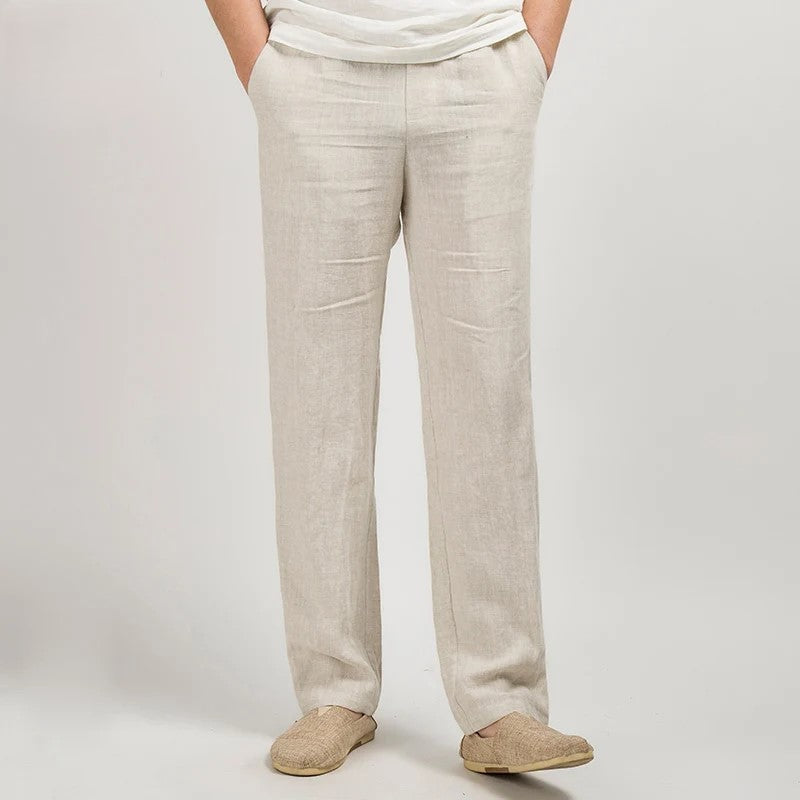 Linen Breathable Relaxed Fit Trousers