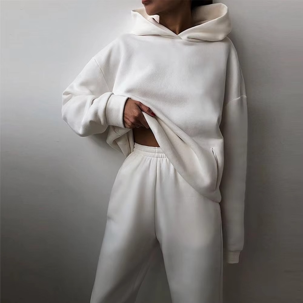 Women's Tracksuit - Oversized Hoodie & Joggers - Soft Cotton - Relaxed Fit