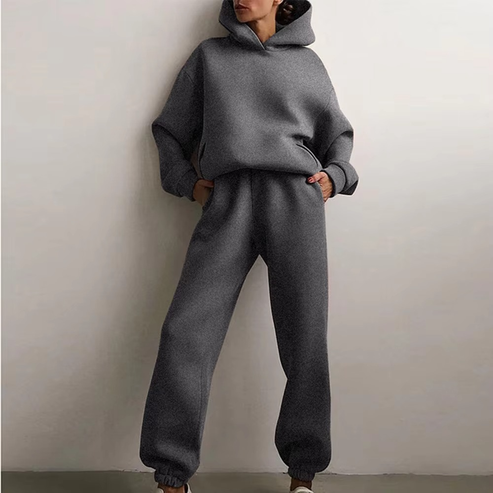 Women's Tracksuit - Oversized Hoodie & Joggers - Soft Cotton - Relaxed Fit