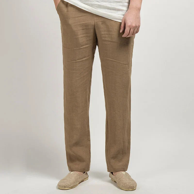 Linen Breathable Relaxed Fit Trousers