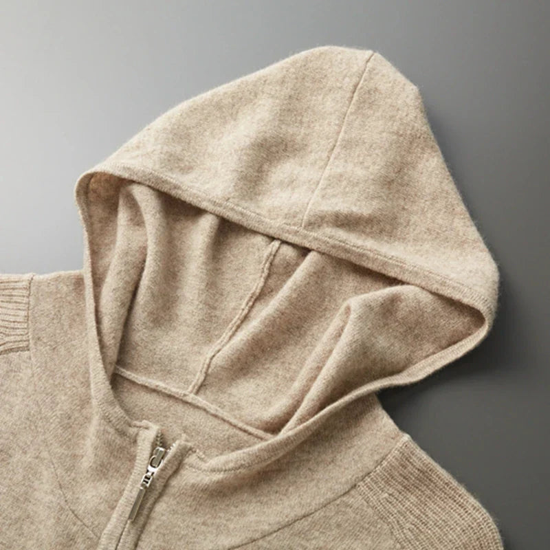 Unisex jogging set – Cashmere – Relaxed fit – Zipper hoodie – Cuffed pants